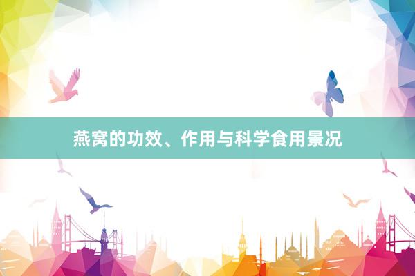燕窝的功效、作用与科学食用景况